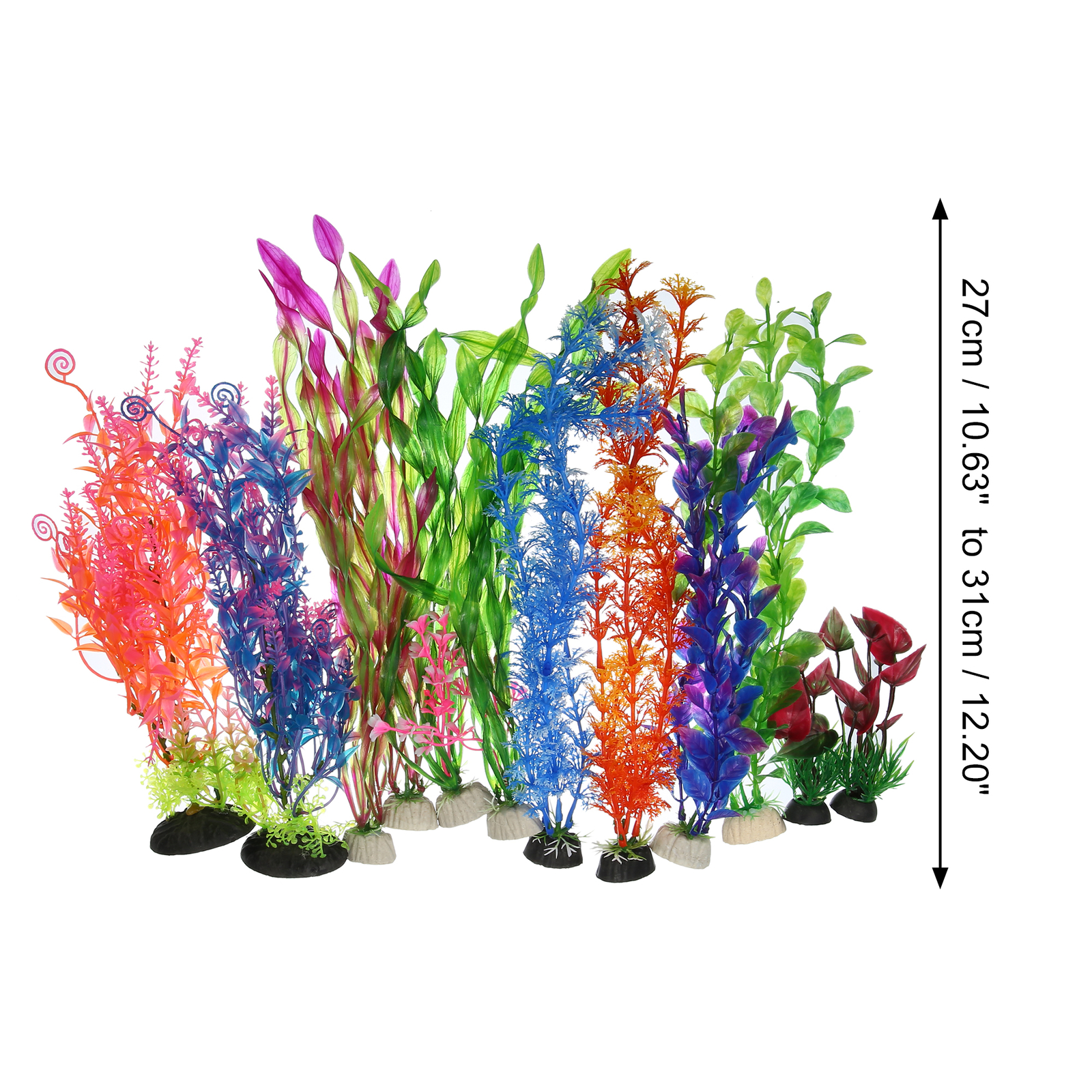Aquarium Plants Kit Fish Tank Plants Fake Colorful Fish Tank Decor