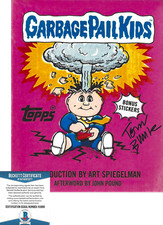 TOM BUNK - GARBAGE PAIL KIDS CARTOONIST - SIGNED 8x10 PHOTO 3 BECKETT COA BAS