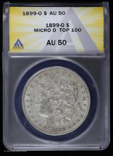 1899-O $1 Morgan Silver Dollar ANACS AU 50 | Micro O Top 100