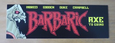Barbaric Axe to Grind Bookmark Double Sided Promotional Item - Vault Comics