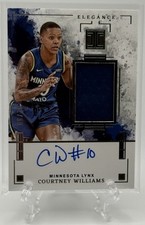 Courtney Williams 2025 Panini Impeccable WNBA Elegance Patch Auto /99! Lynx