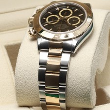 Rolex Daytona 40mm Two-Tone Black/Champagne Dial YG Bezel Oyster 16523 12