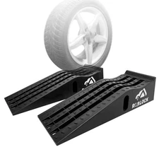 ROBLOCK Heavy Duty Low Profile Car Ramps for Oil Changes, Portable Car Ramps...