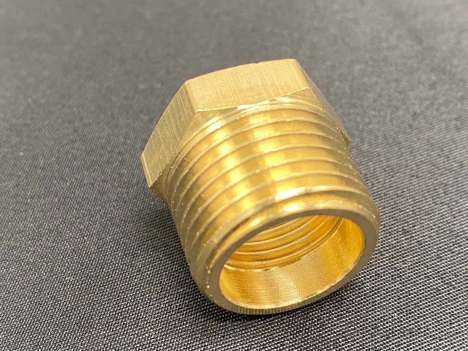 4 PK Hex Reducer Bushing 3/4" Male x 1/2" Female NPT Adapter Pipe Fitting Brass - Image 4 of 4