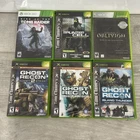 lot of 6 xbox 360 games,Ghosts Recon 1,2,3,Splinter Cell,Rise Of The Tomb Raider