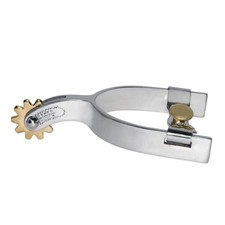 Partrade Roper Youth Spurs with Rowel Silver Finish