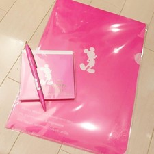 Disney Mickey 90Th Anniversary Limited Neon 3 Piece Set Stationery USED K