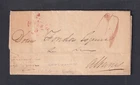 CANADA 1810 CROSS-BORDER STAMPLESS FL QUEBEC TO ALBANY NY W/ CONTENTS