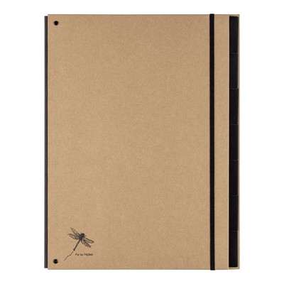 Pagna Desk Organiser 7 Compartments Black Elastic Corners Recycled Cardboard Coa