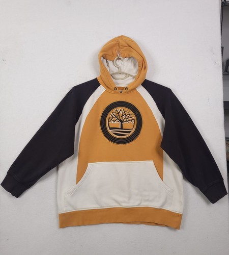 Vintage Timberland Hoodie Mens XL Colorblock Pullover Embroidered Graphic Logo