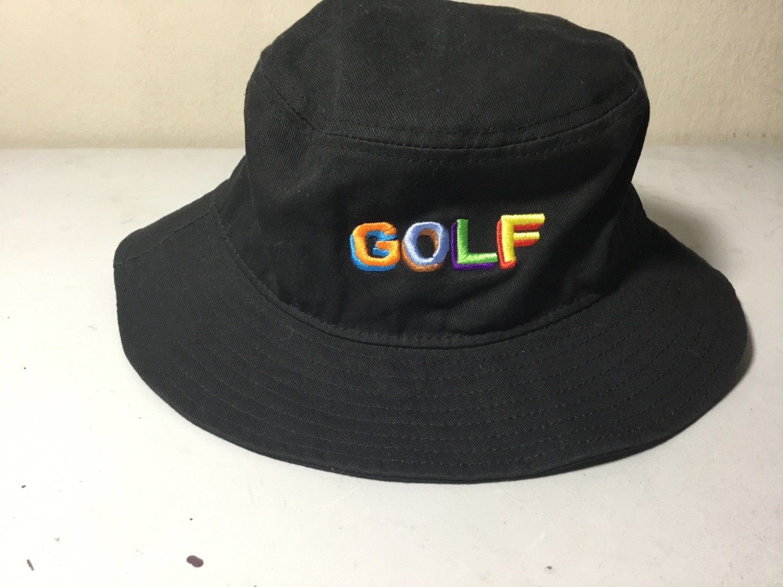 Wang Hat Bucket Embroidered Black Multicolor Classic Tyler T