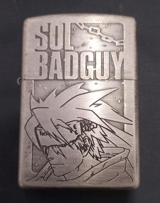 Zippo Guilty Gear 2 Over Ture Sol Badguy Ölfeuerzeug Silber 2007 Japan Gebraucht