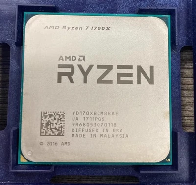 AMD Ryzen 7 1700X AM4 CPU Processor R7 1700X 3.4 GHz 8-core 16MB Desktop 95W - Bild 1 von 4