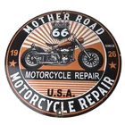 Vintage US Route 66 Sign - Porcelain Motorcycle Repair Gas Pump Sign