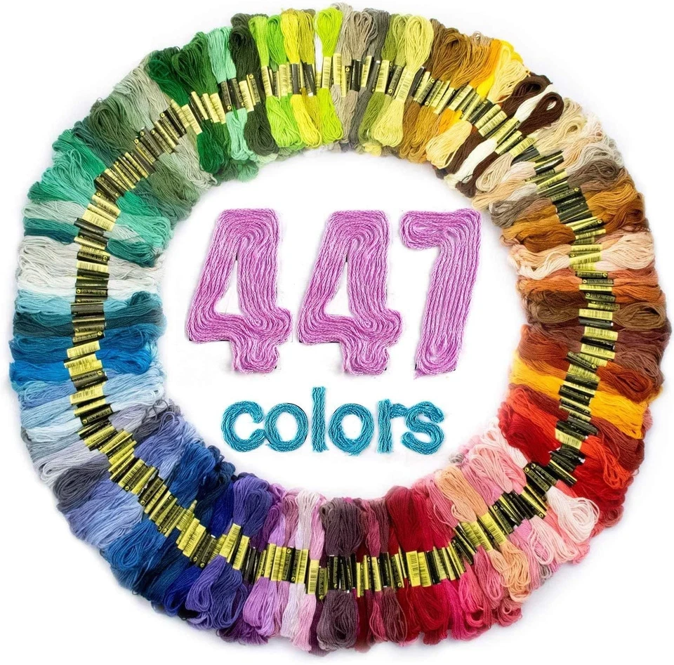 Crafting Essentials: 447 Colors of Smooth Cotton Embroidery Thread - 8.75 Yards - Image 2 of 4