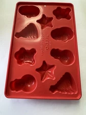 Jello Jigglers Happy Holidays  Christmas 10 cavity mold Jell-o