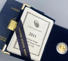 2011 W US 1/10th ozt Proof $5 Gold Eagle Coin w/ogp L24668
