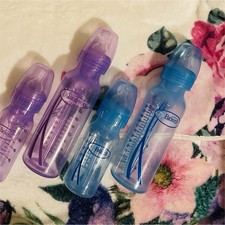 Dr. Brown s Baby Bottle Set Blue Purple 4oz/8oz