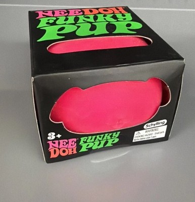 NeeDoh FUNKY PUP Hot Pink Squishy Fidget Toy VIRAL Nee Doh Schylling