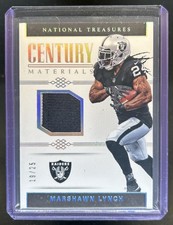 2017 Panini National Treasures Marshawn Lynch Century Patch Holo Silver #/25