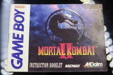 NO GAME- Authentic Manual ONLY GAMEBOY NINTENDO Mortal Kombat II