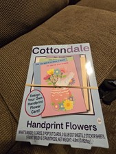 Cottondale Handprint Flowers Kids' Craft Kit with Cards, Paint, Stickers Brush
