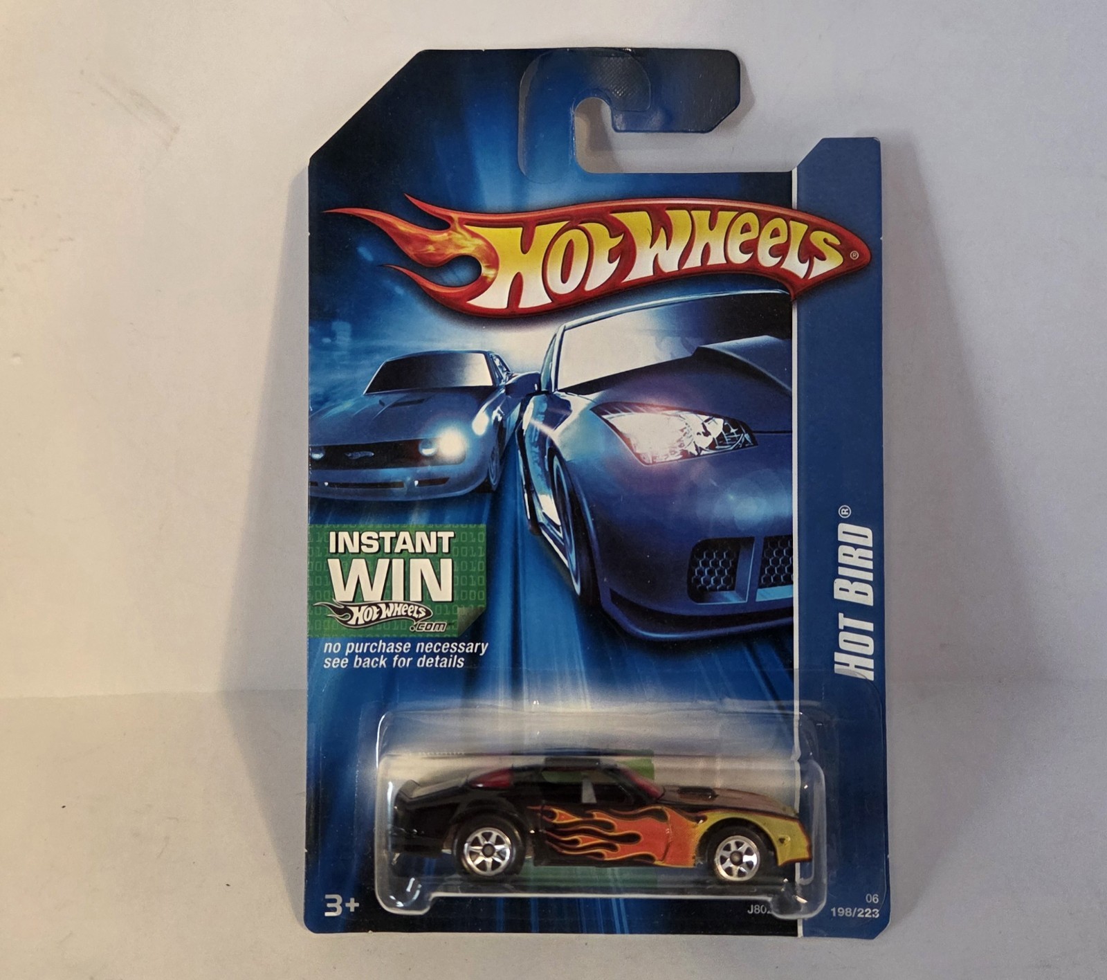 HOT BIRD BLACK WITH ORANGE FLAMES & CHROME WHEELS HOT WHEELS 2006 # 198/223 
