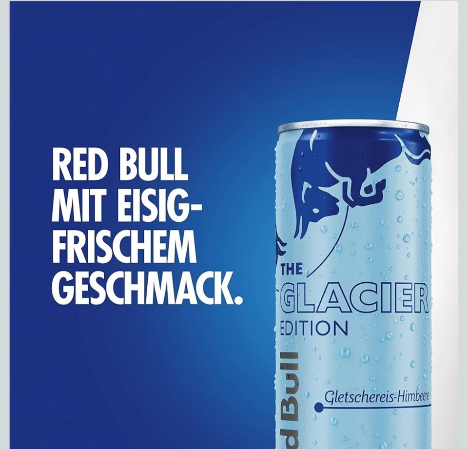 6x Dosen Red Bull Gletschereis Himbeere 2025 Glacier Edition Versand sofort - Bild 2 von 2