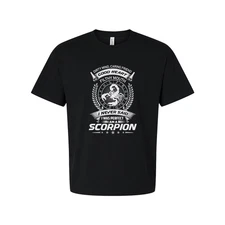 Unisex Scorpio Zodiac Graphic T Shirt With Crest Emblem And Ornate Circle Design