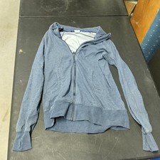 Nike Full Zip Sweatshirt Women Small L Blue High Neck Dri Fit Activewear Casual