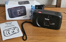 NEW Vintage Vivitar IC101 35mm Point  Shoot Film Black Camera Focus Free