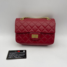 second chanel 2.55 mini clafksin chain bag red origin France