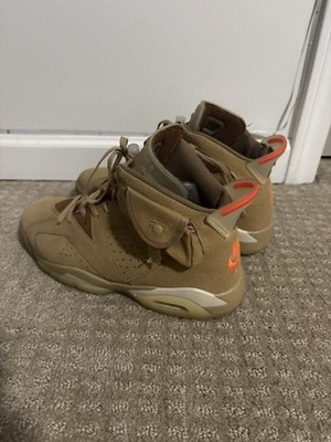 Nike Air Jordan 6 Travis Scott Men s Brown Mid Top Lace-Up Sneaker
