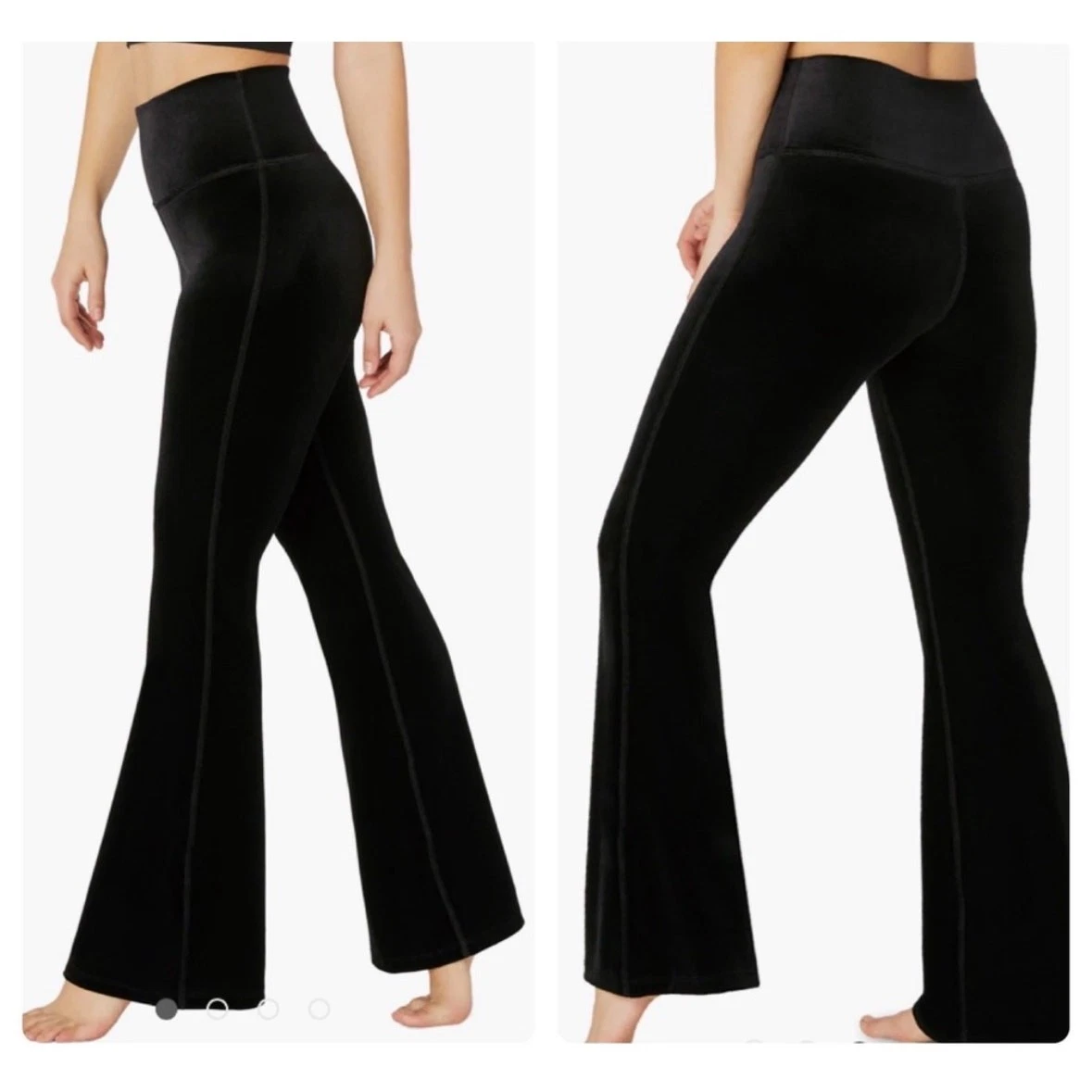 beyond-yoga converge velvet bell flare stretch pants