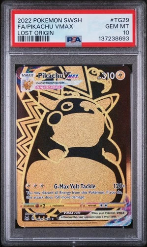 Pikachu Vmax TG29/TG30 Lost Origin Pokemon PSA 10