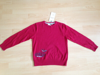 NEU Tom Tailor Pullover Cars 128/134 %SALE Auto Motiv rot