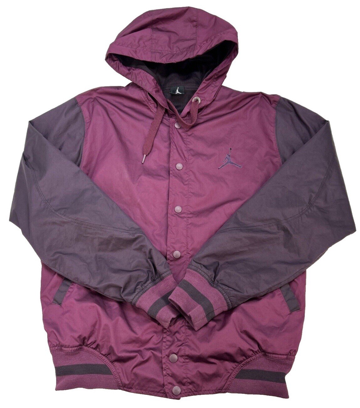 SACAI X NIKE Giacca a vento Nike Air Jordan bomber bordeaux taglia L chiusura a scatto nylon jogger