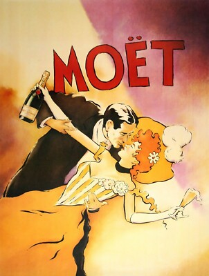 Moet & Chandon French Champagne Metal Sign FREE SHIPPING Bar Decor