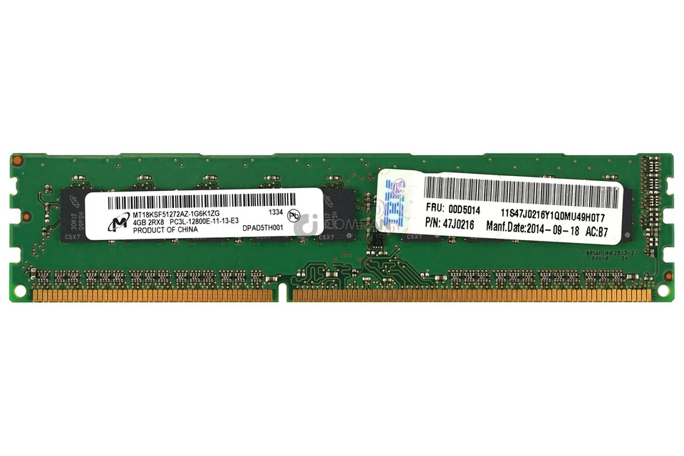 00D5014 IBM DDR3 4GB 2RX8 PC3L-12800 1600 MHZ CAS 11-11-11 - Image 2 of 4