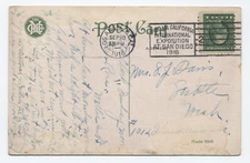 1916 Los Angeles CA Pan-Cal expo slogan machine #2 on card [5838.229]