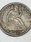 1854 Arrows Seated Liberty Half Dollar 50C GORGEOUS DETAILS!