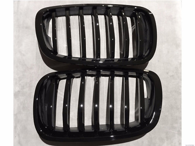 Grilles PIANO GLOSS BLACK Front Hood Grille Fits 08-14 E71 LCI X6 X6M