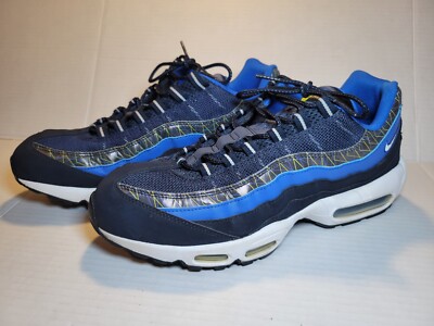 2014 Nike Air Max 95 Premium Dark Obsidian Mens 12 No Box 538416-443 Blue Grey