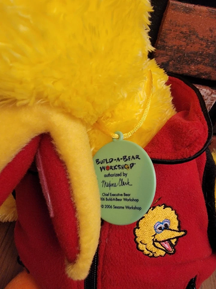 Build-A-Bear Sesame Street 2006 edición limitada Big Bird peluche grande 22" con caja Foto 3 de 4