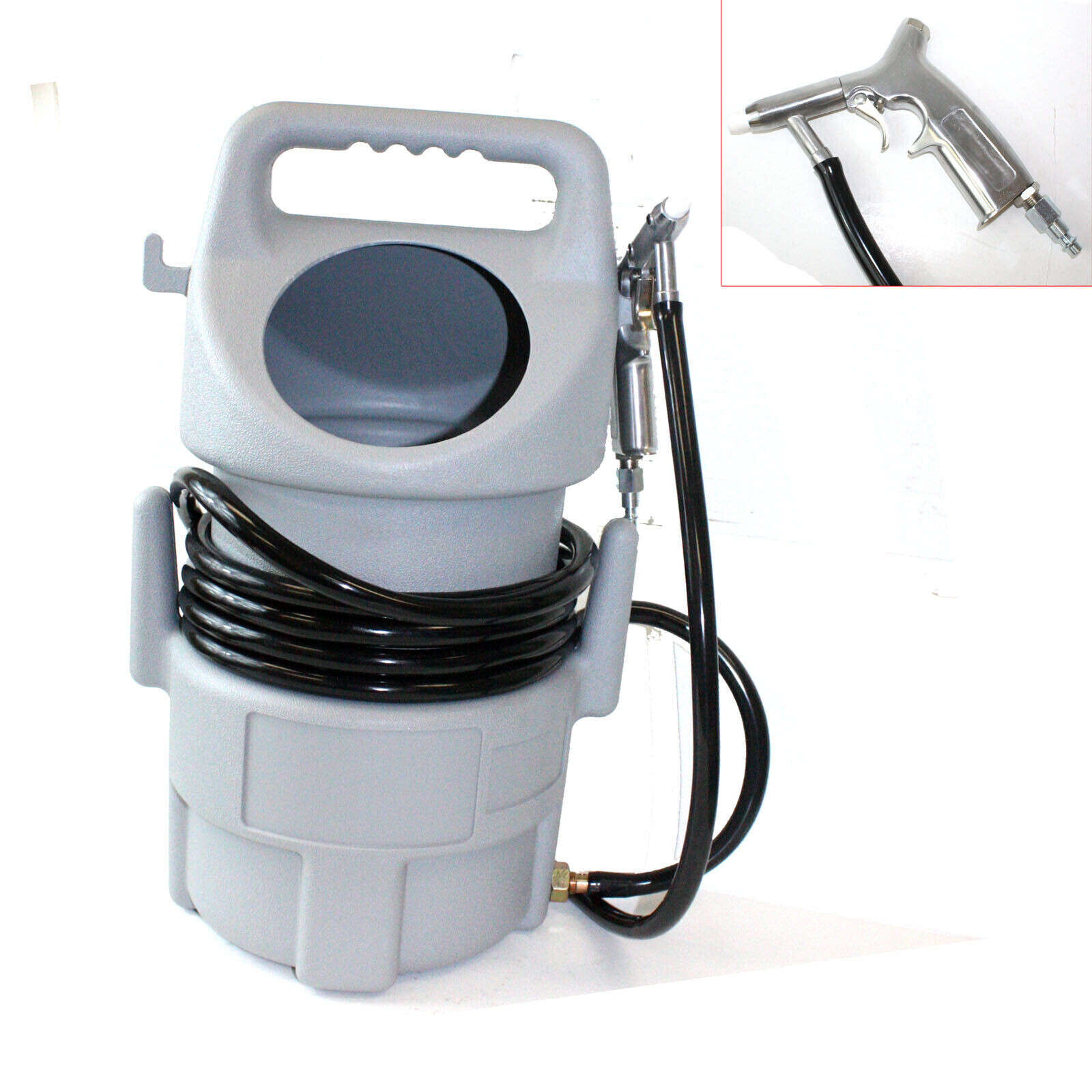 50 LB ABRASIVE BLASTER Portable Sandblasting Gun Hopper Hose Paint Rust Remover