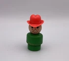 Fisher Price Little People Vintage Whoops FARM BOY w/FRECKLES Green/Red Hat