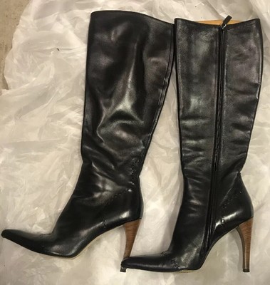 gucci tall black boots