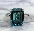 Teal Sapphire Ring, Sterling Silver, Mother's Day gift, birthday gift For Her