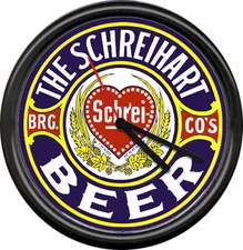 Schreihart Beer Schrei Brewing Company Tavern WI Bar Man Cave Sign Wall Clock