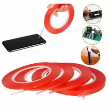 RED Double Sided Super Sticky Heavy Duty Multi-Purpose Adhesive Tape 5mm / 10mm